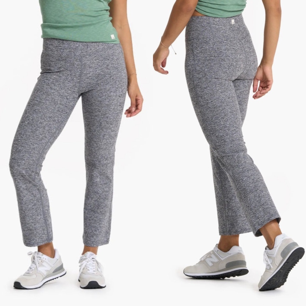 Vuori Womens Gray Pants Mid Rise Elevation Slim Bootcut